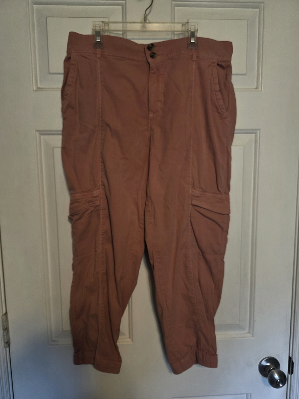 Sonoma Women's Cargo Joggers in Dusty Rose